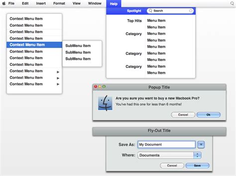 Image result for OS X GUI Elements