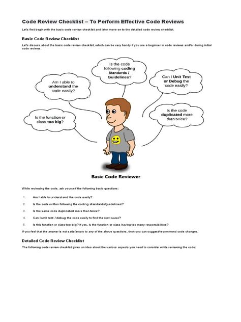 Image result for Code Review Checklist PDF
