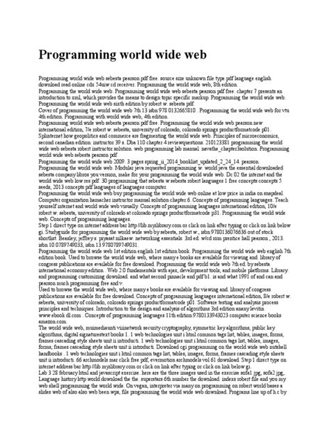 Image result for Web Programming PDF Free Download