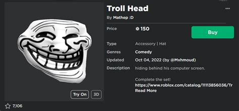 Roblox Troll Face Mask に対する画像結果