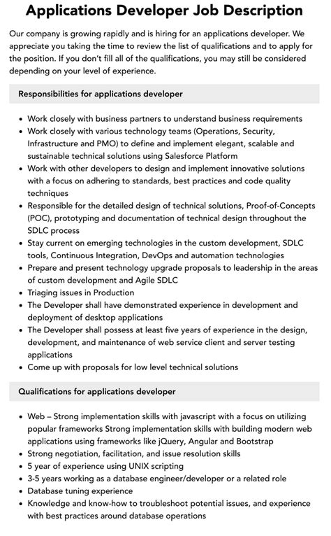 Image result for Job Applications Developer