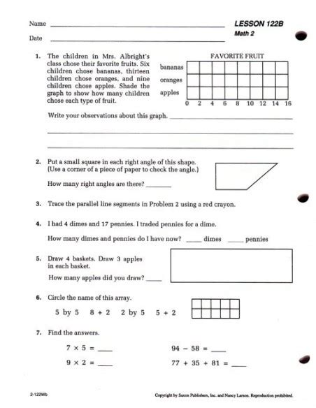 Free Printable Saxon Math Answer Form に対する画像結果