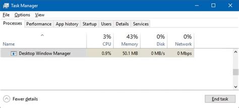 Toradh íomhá ar Desktop Window Manager High CPU