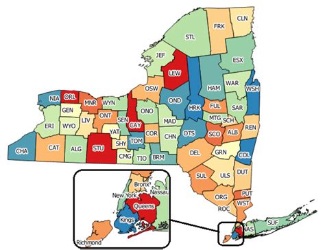 Toradh íomhá ar New York State 3 Digit Zip Code Map