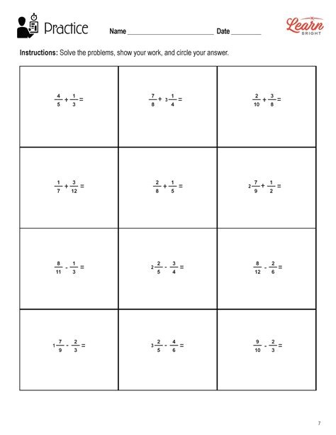 Image result for 5th Grade Math Worksheets Adding Fractions
