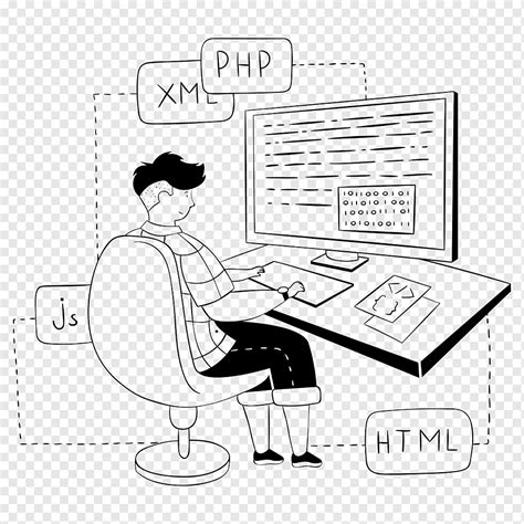 Image result for Coding PNG Line Art