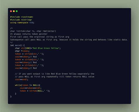 Image result for C Programs Examples for Tokenizations