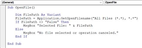 Toradh íomhá ar Open External File in VBA