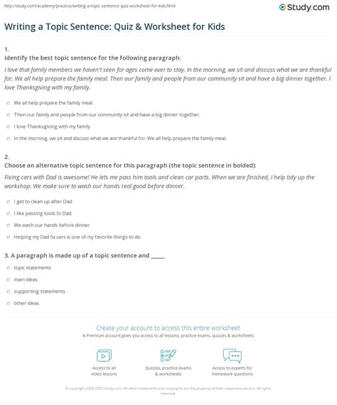 Topic Sentence Writing Practice に対する画像結果