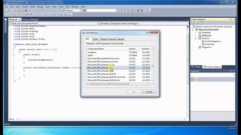 Image result for Excel C# Visual Studio