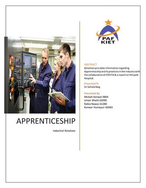 Image result for Examples of Apprenticeship Projects