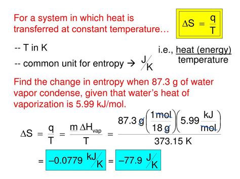Image result for Entropy of Reaction Formula