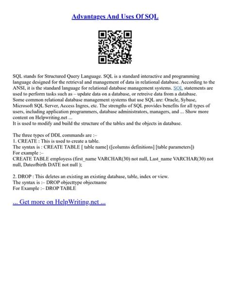 Image result for Uses of SQL in Database