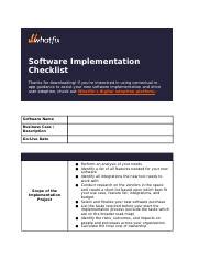 Image result for IT Software Implementation Checklist