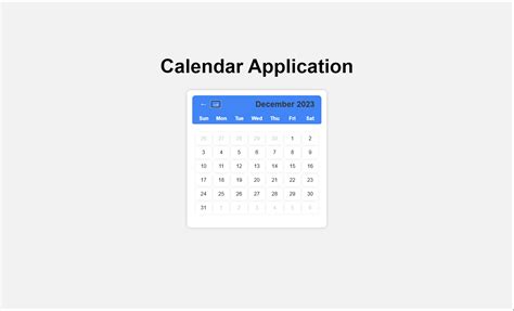 Image result for HTML Calendar Design with Code Internal CSS