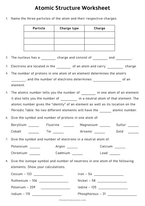 Image result for Atomic Notation Worksheet Answer Key