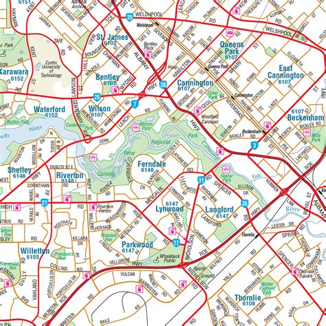 Toradh íomhá ar perth suburbs postcode map
