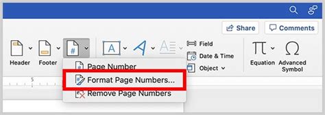 Image result for Word Page Number Format
