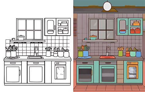 Afbeeldingsresultaten voor Kitchen Coloring Pages Printable