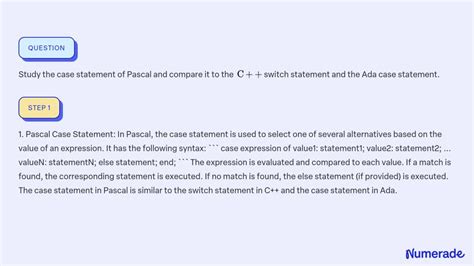 Image result for Pascal Case Statement