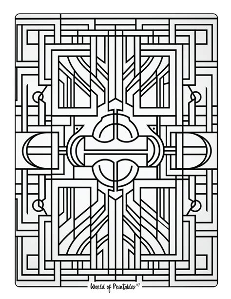 Toradh íomhá ar 3D Abstract Coloring Pages