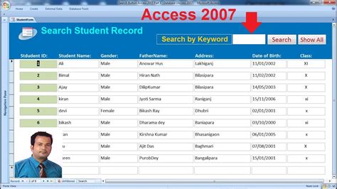 Image result for MS Access Search Button for a Check Number