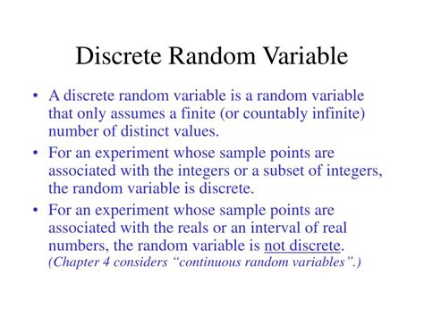 Image result for Discrete Random Variable Chart