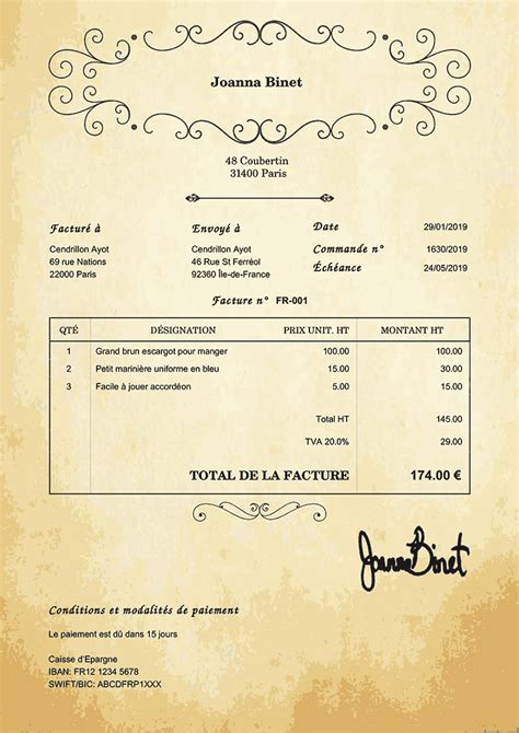 Image result for Facture PDF