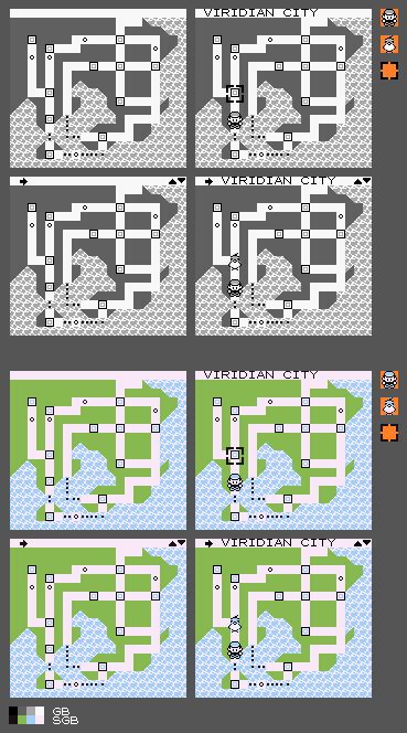 Image result for Gameboy Color Pokemon Red World Map