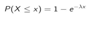 Image result for Exponential Cumulative Distribution Function