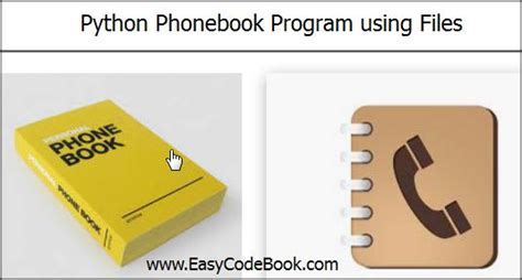 Image result for Phone Book Dictionary Python