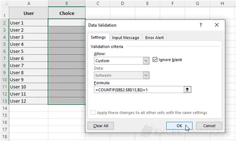 Image result for Excel Data Validation Source Formula