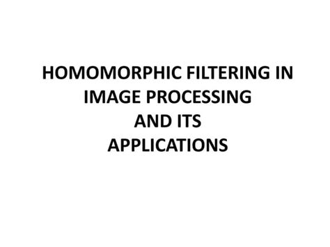 Toradh íomhá ar Homomorphic Filtering in Image Processing Proof