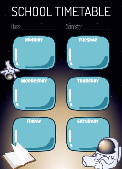 Bildergebnis für Elementary Class Schedule Template