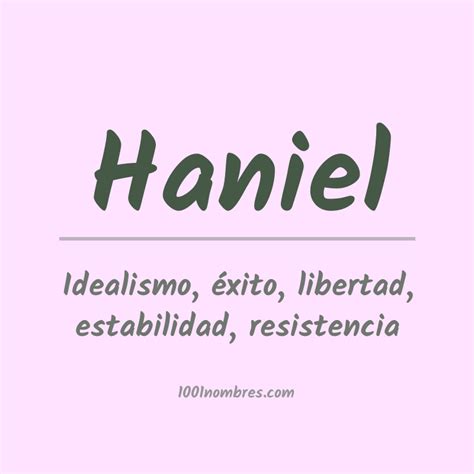 Image result for Hanielle Signification