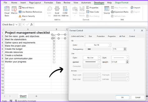How to Create Checklist in Excel に対する画像結果