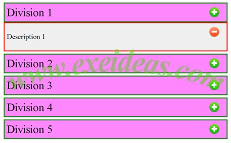 Afbeeldingsresultaten voor Click to Show Div HTML