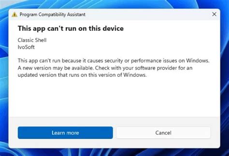 Program Compatibility Assistant എന്നതിനുള്ള ഇമേജ് ഫലം