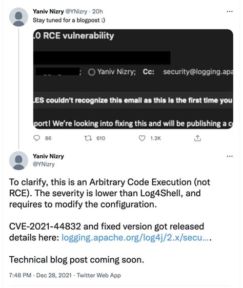 Log4j 2.16.0 に対する画像結果