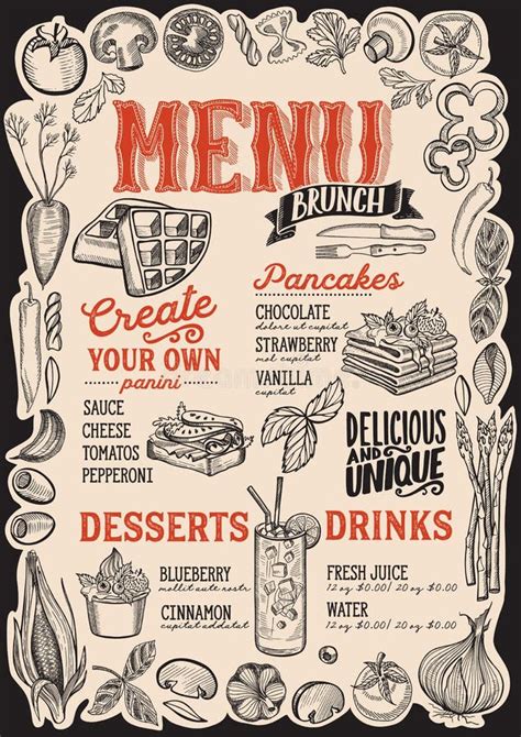 Image result for Brunch Background Design Menu