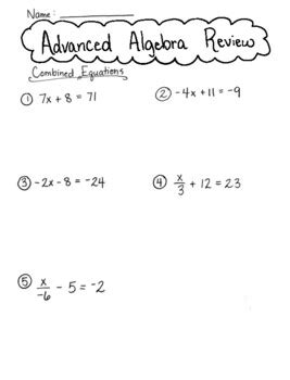 Image result for Advanced Algebra Questions