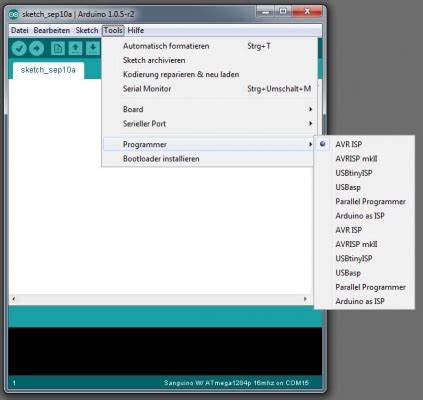 Toradh íomhá ar USBasp Software