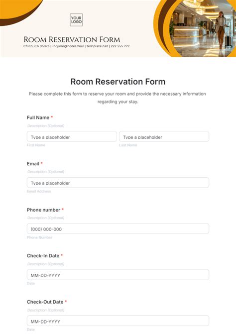 Hotel Reservation Form に対する画像結果
