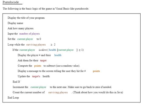 Image result for Python Pseudocode for Simple Game