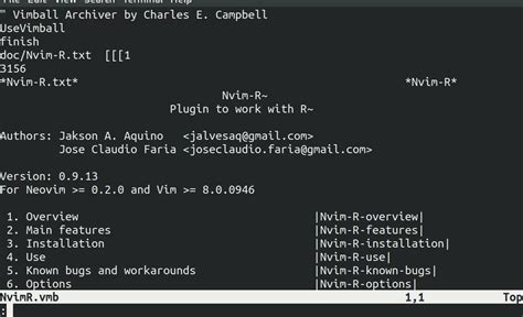 Vim Command Mode に対する画像結果