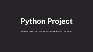 Python Project Presentation に対する画像結果