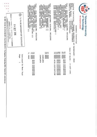 Image result for Official Transcript Example