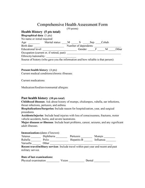 Image result for Comprehensive Health Assessment Paper Example