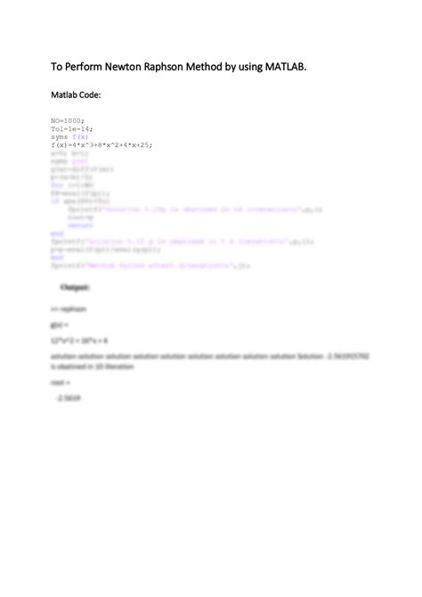 Image result for MATLAB Newton-Raphson Tutorial