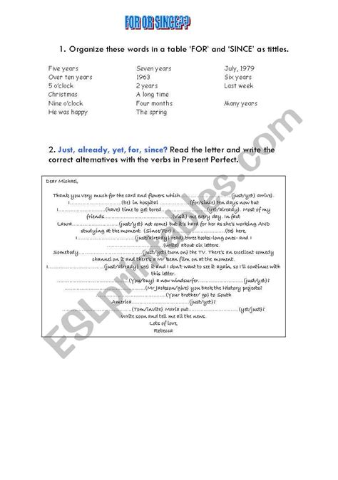 Image result for Since for yet Already